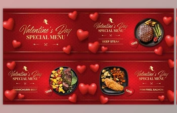 Download Valentine’s Menu Restaurant Promo <span class='badge badge-warning'>B221</span> (Videohive 35473350) - AE Project