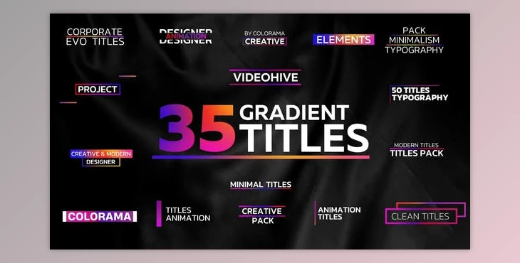Download Minimal Gradient Titles (Videohive 35982965) - AE Project