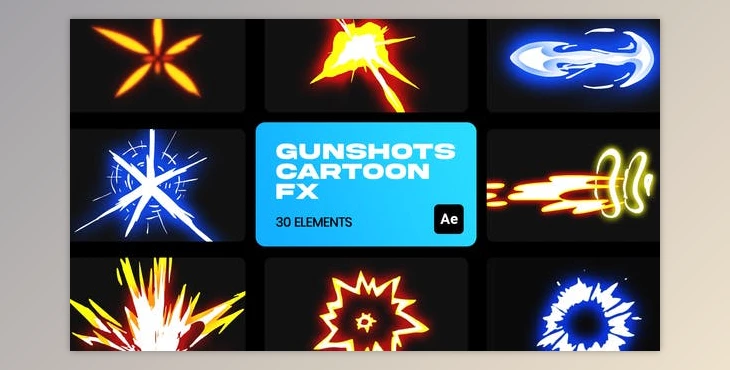 Download Gunshot Cartoon VFX for After Effects (Videohive 36189623) - AE Project