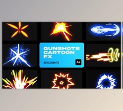 Download Gunshot Cartoon VFX for After Effects (Videohive 36189623) - AE Project