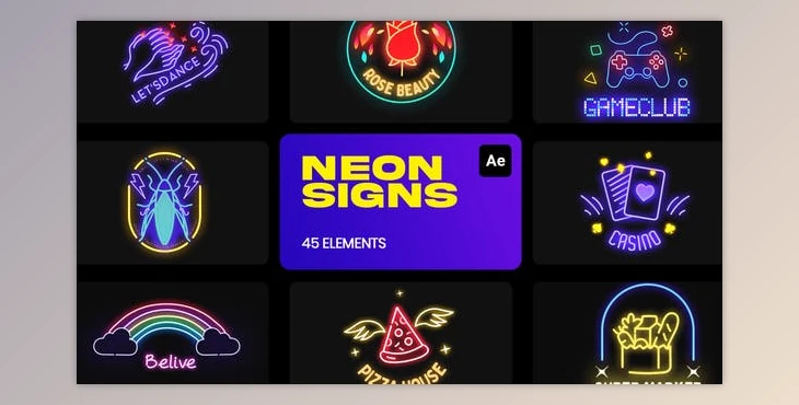 Download Neon Signs for After Effects (Videohive 36189209) - AE Project