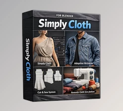 Blender - Download Simply Cloth Pro v3.3 + Simply Cloth Studio v2.0.02 Full