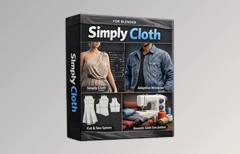 Blender - Download Simply Cloth Pro v3.3 + Simply Cloth <span class='badge badge-warning'>Studio</span> v2.0.02 Full