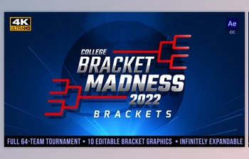 Download College Basketball Bracket Madness Tournament <span class='badge badge-warning'>Brackets</span> (Videohive 36138582) - AE Project