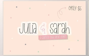 Download <span class='badge badge-warning'>Julia</span> & Sarah Font CreativeMarket 5922557