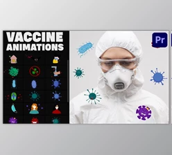 Download Corona Virus And Vaccine Cartoon Icons for Premiere Pro (Videohive 36109530)