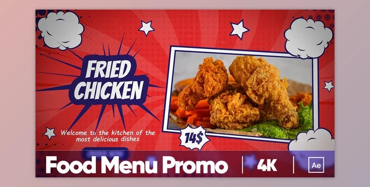 Download Retro Style Food Menu Promo (Videohive 36230063) - AE Project