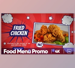 Download Retro Style Food Menu Promo (Videohive 36230063) - AE Project