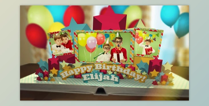 Download Happy Birthday Pop Up Book (Videohive 36005995) - AE Project