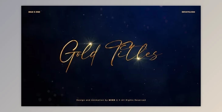 Download Gold Titles 4K (Videohive 36270232) - AE Project