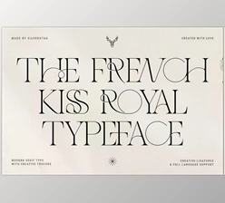 Download The French Kiss Royal Typeface CreativeMarket 6941348