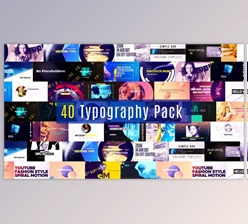Download 40 Typography Pack (Videohive 36238386) - AE Project