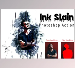 Download Ink Stain Photoshop Action CreativeMarket - 6987823