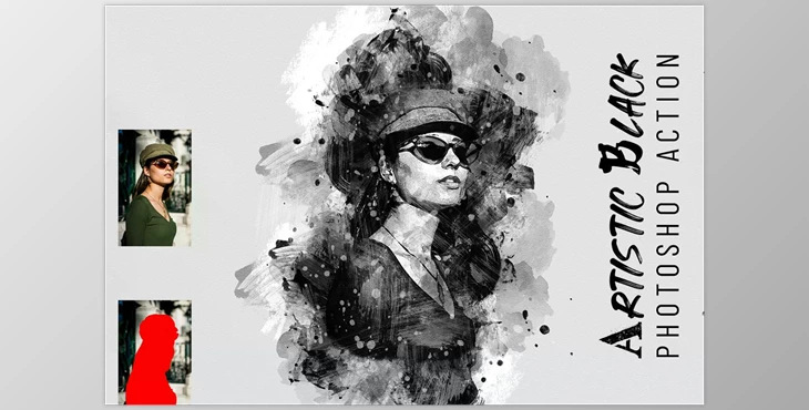 Download Artistic Black Photoshop Action CreativeMarket - 7001235