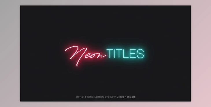 Download Titles – Neon (Videohive 36327630) - AE Project