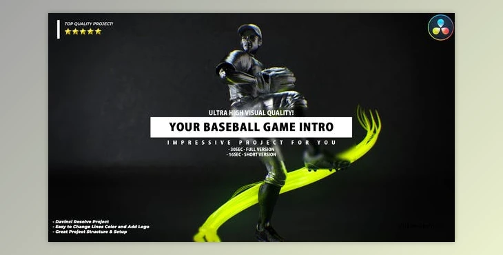 Download Your Baseball Intro – Baseball Promo Video DaVinci Resolve Template (Videohive 35553927)