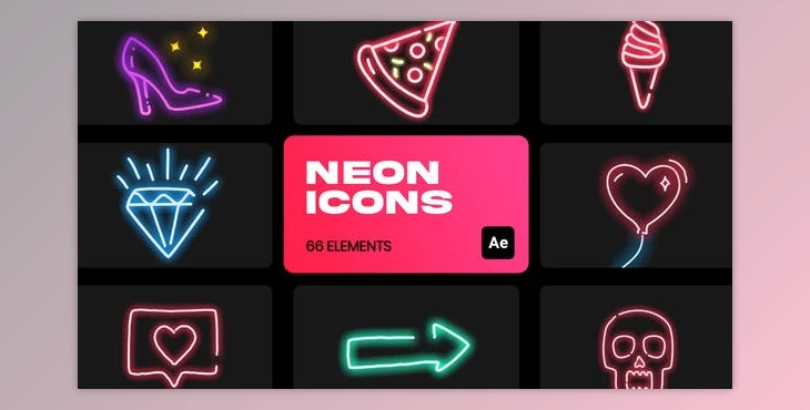 Download Neon Icons for After Effects (Videohive 36312671) - AE Project