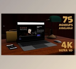 Download Vintage Laptop and Smartphone Mockups Pack (Videohive 36345634) - AE Project
