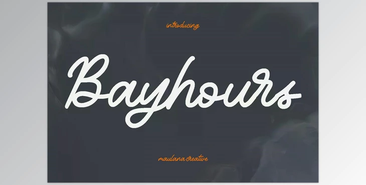 Download Bayhours Cursive Script Font