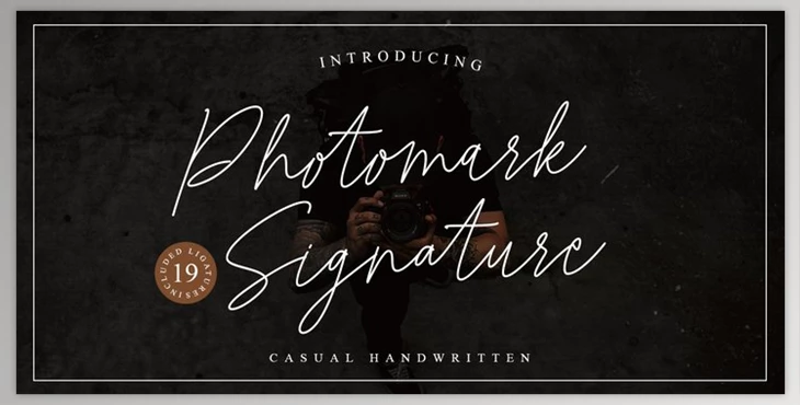 Download Photomark Signature Font - MyFonts