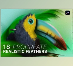 Download Procreate Realistic Feather Brushes – CreativeMarket 6802309
