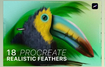 Download Procreate <span class='badge badge-warning'>Realistic</span> Feather Brushes – CreativeMarket 6802309
