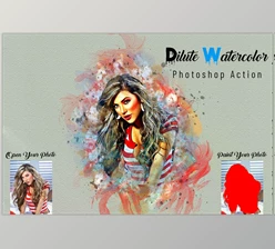 Download Dilute Watercolor Photoshop Action CreativeMarket - 7012878