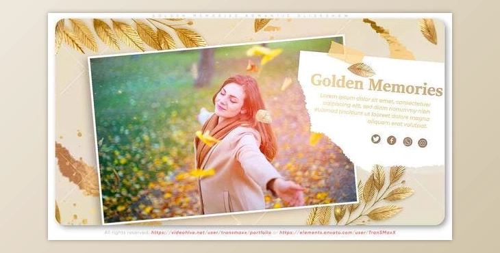 Download Golden Memories Romantic Slideshow (Videohive 36396733) - AE Project