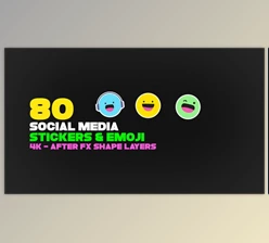 Download Emoji And Social Media Stickers 4K Pack (Videohive 36353407) - AE Project