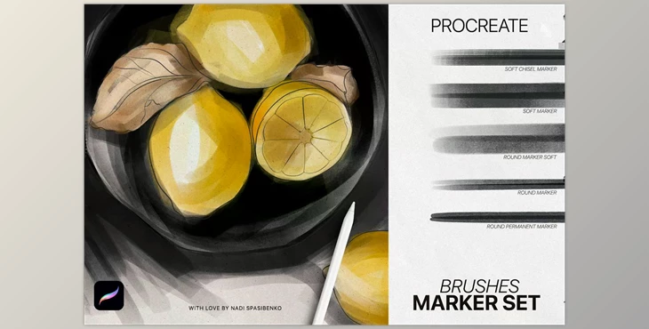Download Realistic Marker for Procreate CreativeMarket - 6847121
