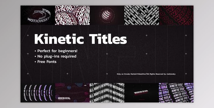 Download Kinetic Titles (Videohive 36351342) - AE Project