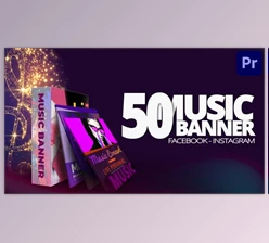 Download 50 Music Banners Ad Mogrt (Videohive 36378068)