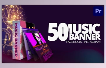 Download 50 Music <span class='badge badge-warning'>Banners</span> Ad Mogrt (Videohive 36378068)