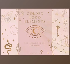 Download Golden Logo Elements. Esoteric CreativeMarket - 6686999