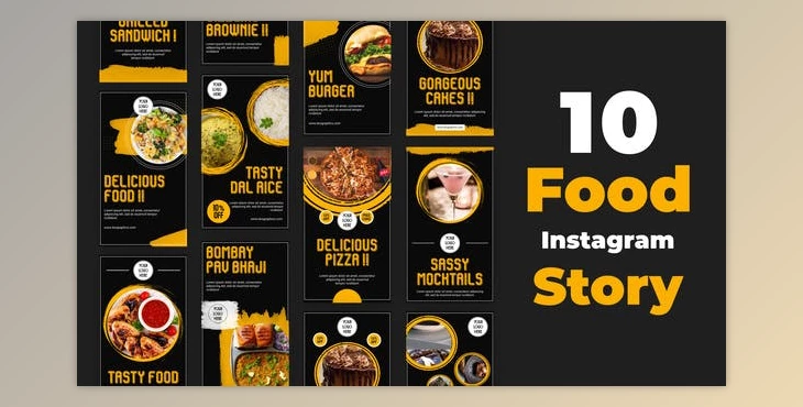 Download Food Promo Stories – Food Instagram Story Pack (Videohive 34916616) - AE Project