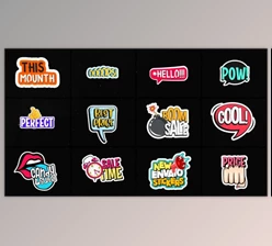 Download Animated Stickers (Videohive 36319312) - AE Project