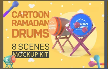 Download Cartoon Ramadan Drums <span class='badge badge-warning'>Kit</span> CreativeMarket - 7019906