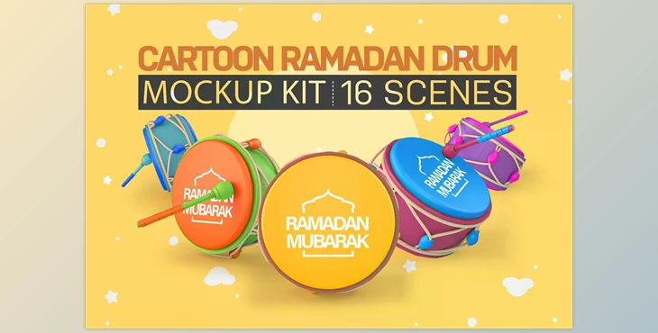 Download Cartoon Ramadan Drum Kit CreativeMarket - 7020997