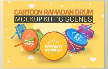 Download Cartoon Ramadan Drum <span class='badge badge-warning'>Kit</span> CreativeMarket - 7020997