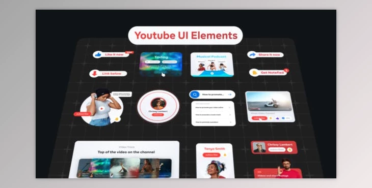Download Youtube Video UI Elements (Videohive 36424682) - AE Project