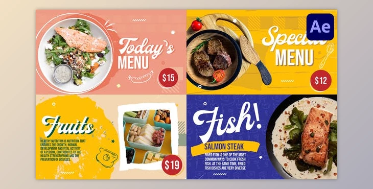 Download Restaurant Food Menu | After Effects (Videohive 36455048) - AE Project