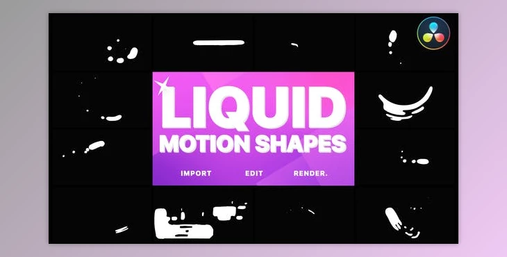Download Liquid Motion Shapes | DaVinci Resolve (Videohive 33378580)