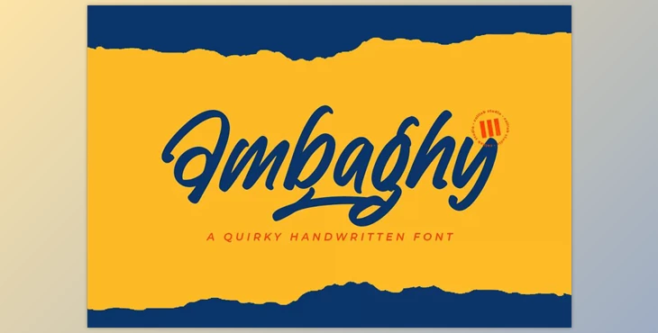 Download Ambaghy – A Quirky Handwritten Font