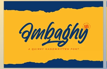 Download Ambaghy – A Quirky Handwritten <span class='badge badge-warning'>Font</span>