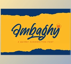 Download Ambaghy – A Quirky Handwritten Font