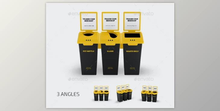 Download Plastic Trash Can Mockup Set GraphicRiver - 36369406