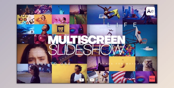Download MultiScreen Slideshow (Videohive 35072886) - AE Project