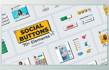Download Social <span class='badge badge-warning'>Media</span> Buttons Pack (Videohive 35450339) - AE Project