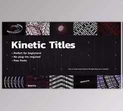 Download Kinetic Titles Premiere Pro (Videohive 36381830) - PR Project