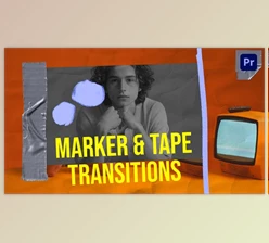 Download Marker & Tape Transitions (Videohive 36436914) - PR Project